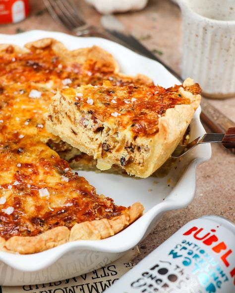 POV: You found the best quiche recipe 🌿✨ Quiche With Gruyere Cheese And Bacon, Gruyere Cheese Quiche, Onion Gruyere Quiche, Bacon And Gruyere Quiche, Bacon Gruyere Quiche, Quiche Recipes Caramelized Onion, Carmalized Onion Quiche, Bacon And Onion Quiche, Quiche Gruyere