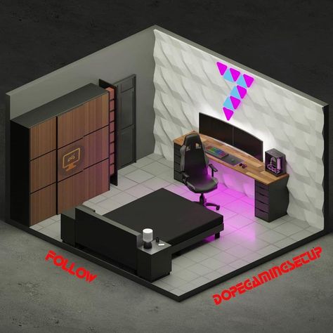 Gaming Room Ideas Bedrooms, Gaming Room Ideas, Gaming Computer Room, Bedroom Layout Design, Teenager Bedroom Design, Small Game Rooms, Game Setup, Luxury Mansions Interior, House Interior Design Styles