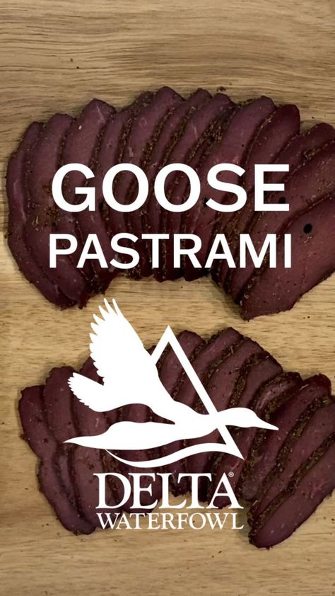 Make your own pastrami from wild game goose. Goose Pastrami, Smoked Goose, Jerkey Recipes, Wild Game Dinner, Pastrami Recipe, Goose Recipes, Venison Burgers, Snow Geese, Game Meat