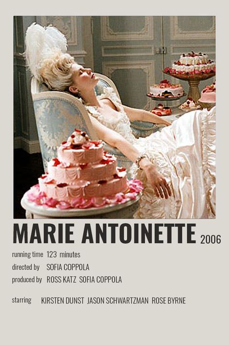 Marie Antoinette 2006, Movies To Watch Teenagers, Netflix Movies To Watch, Movie Ideas, Iconic Movie Posters, Movie To Watch List, Movie Card, New Movies To Watch, Girly Movies