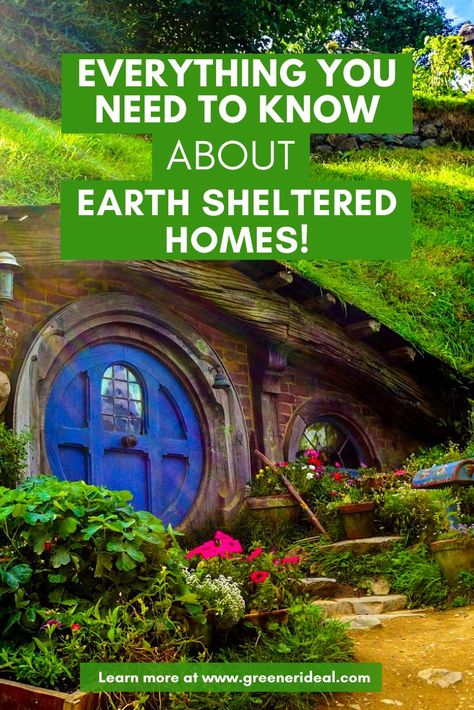 It’s important to keep sustainability and energy efficiency, and having an Eco-friendly home is important during these times. Earth-sheltered homes are built with the environment and comfort for the inhabitant in mind. These homes are both Eco-friendly and come with many benefits. Learn more about Earth Sheltered Homes. #Home #GreenLiving #Ecofriendly #EarthHome #sustainable #SmartLiving #Tips #Infographics Eco Houses Sustainable, Sustainable Home Building, Earth Bag Homes Plans, Earth Sheltered Homes Plans, Earth Bag Homes Diy, Earth Homes Design, Earth Homes Underground, Sustainable House Design Eco Friendly, Subterranean Homes