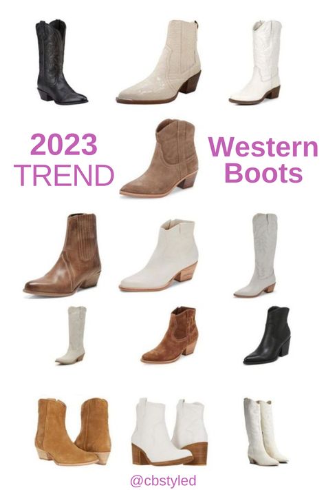 Best Cowboy Boots For Women, Western Boots Outfit 2023, Spring Boots 2023, Women Shoes 2023 Trends, Spring Shoes 2023 Trends, Trending Womens Shoes 2023, Boot Trends 2023, Autumn Shoes 2023, Trendy Boots For Women 2023