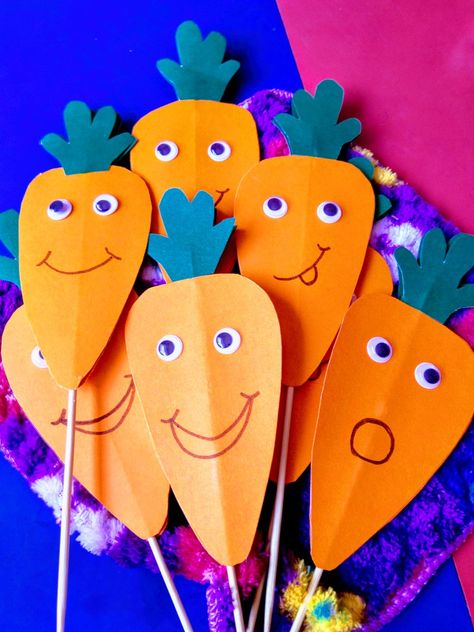 Pre K Vegetable Crafts, Orange Day Activities Kindergarten, Takeaway Craft For Kindergarten, Orange Colour Craft Preschool, Orange Colour Day Crafts For Kids, Vegetables Day Activities For Kids, Vegetable Day Ideas For Kids, Carrot Crafts For Kids, Vegetables Activity For Preschool