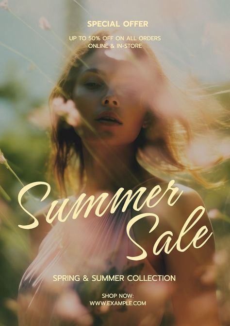 Fashion Promotion Poster, Sale Off Poster Design, Summer Collection Poster, Sample Sale Poster, Teaser Poster Design Ideas, Sales Poster Design, Product Sales Design, Sale Email Design, Sale Graphic Design