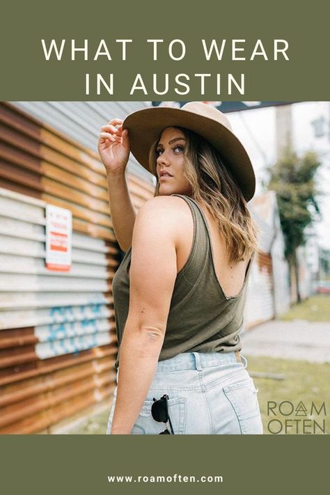 Austin is the most casually chic city in Texas. The style is relaxed and trendy, but there’s still that country flair. Taking in the country music scene and making some time to two-step to live music? We’ve got the outfit. Walking the streets and just enjoying the music and the food? We’ve got outfits for that, too! Austin Texas Fashion Street Styles, Outfits For Austin Texas Summer, What To Wear Austin Texas, Outfits To Wear In Austin Texas, Austin Texas Style Outfits, Night Out In Austin Texas Outfits, Outfits For Austin Texas Fall, What To Wear In Austin Texas Spring, Austin Tx Outfits Summer