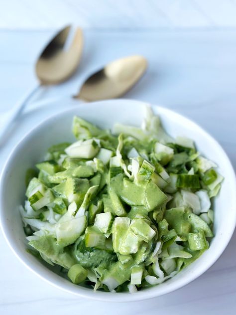 My Take on The Green Goddess Salad (Lower Histamine Version) Low Histamine Salad, Salad Green Goddess, Histamine Diet, Goddess Dressing, Low Histamine Diet, Low Histamine, Green Goddess Dressing, Homemade Pesto, Allergy Friendly Recipes