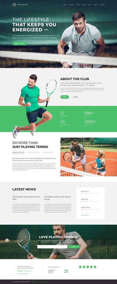 Tennis Club WordPress Theme Blog Templates, Simple Web Design, Tennis Lessons, Sports Templates, Sports Tennis, Sports Website, Game Face, Tennis Club, Tennis Clubs