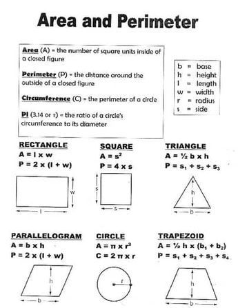 Area and Perimeter by Dream Duo | TPT Perimeter And Area Formulas, Area Math Activities, Area Of Rectangle, Area Of Shapes, Perimeter Of Triangle, Area Of A Rectangle, Area Of A Triangle, Math Worksheets For Kids, Finding Area