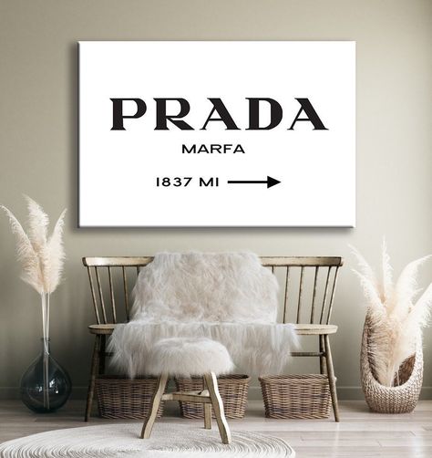 Designer Canvas, Prada Marfa, Girl Wall Art, Wall Art Kitchen, Handmade Wall Art, Art Kitchen, Custom Wall Art, Boho Wall Decor, Office Wall Art