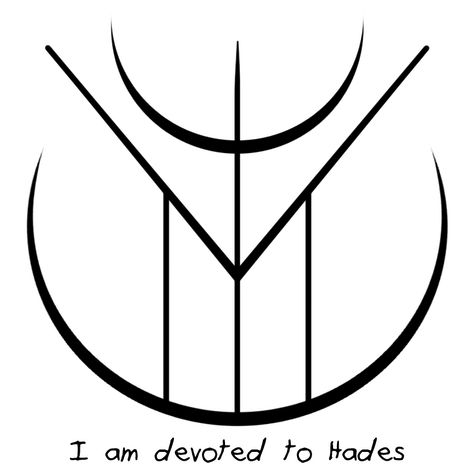 Anonymous said: Can I get a sigil for "I am devoted to Hades" and "I am devoted to Dionysus" (I think u already made an Aphrodite one. Not sure tho) Answer: “I am devoted to Dionysus” sigil “I am... Hades Symbol, Hades Tattoo, Halloween Makeup Witch, Wiccan Tattoos, Inca Tattoo, American Indian Tattoos, Greek Pantheon, Rune Tattoo, Witch Tattoo