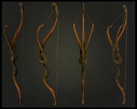 Elven Bow And Arrow, Longbow Fantasy, Elven Bow, Bow Fantasy, Fantasy Bow, Archer Characters, Arcane Trickster, Wizard Staff, Tactical Swords