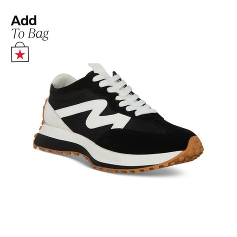 in stock Steve Maddens, Black Tennis Shoes, Sneakers Online, Tennis Shoes, Sneakers Black, Suede Leather, Black Shoes, Steve Madden, Womens Sneakers