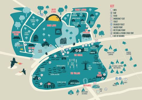 Festival map inspiration Cool Map Design, Event Map Design, Event Map Graphic Design, Festival Map Design, Festival Map, Festival Map Illustration, Ikea Map, Tourist Map Design, Festival Planning