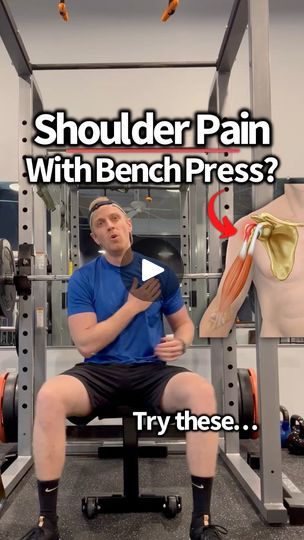 11K views · 225 reactions | 🚨Sound On for this! (Full Shoulder Program in Bio Link)...👎🏼Nothing ruins a good workout like shoulder pain. Holding the front of the shoulder and moving the arm around after pressing is a sure sign you need to work on that troublesome shoulder of yours.---🛠I get lots of questions about how to get rid of anterior shoulder pain that comes on with bench pressing. So today’s post is about how to improve that.---➡️There are several different structures at the front of the shoulder that can become irritated with pressing, but there are important 2 things that I have found that can help decrease this pain---1️⃣Working on posterior shoulder muscle activation2️⃣Improving the scapular position that you push from---✅Both of these are focused on in the three exercises Shoulder Muscle, Shoulder Muscles, Shoulder Pain, Bench Press, Fun Workouts, Things That, Hold On, Bench, Sound