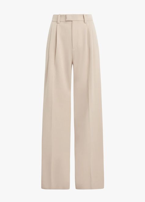 THE AGNES PANT | Favorite Daughter Wide Leg Trousers Outfit, Ivory Pants, Celana Fashion, Cream Trousers, Work Pants Women, Trouser Outfit, Cream Pants, Idee Cosplay, Suiting Fabric