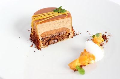 Pastry Language: Anna Polyviou's inspired Carrot Cake - well, sort of Special Deserts, Masterchef Recipes, Hazelnut Praline, Chocolate Mousse Cake, Delicious Treats, Mousse Cake, Chocolate Mousse, Cookie Cake, Carrot Cake