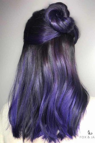 Dark Purple Hair Color, Hair Color 2017, Dark Purple Hair, Hair Color Pastel, Hair Color Purple, Hair Color Highlights, Hair Color Blue, Ombre Hair Color, Hair Color Balayage