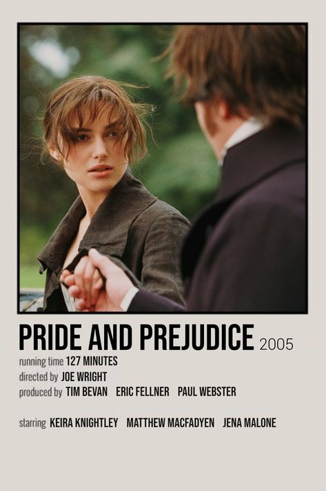 Pride Movie, Pride & Prejudice Movie, Movie Character Posters, Alt Posters, Movies To Watch Teenagers, Pride And Prejudice 2005, Iconic Poster, Movie Posters Minimalist, Book Posters