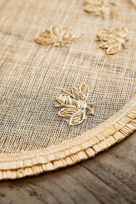 Straw Bee Placemats, Set of 4 Jute Placemats, Joanna Buchanan, Bhldn Weddings, Creative Living, Hand Poured Candle, Eclectic Home, Serving Trays, Serving Piece, Linen Napkins