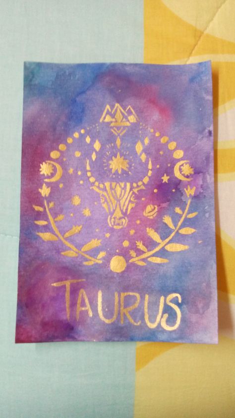 Taurus Painting Ideas On Canvas, Taurus Painting Ideas, Zodiac Painting Ideas, Taurus Painting, Painted Canvas Bags, Taurus Art, Bujo Ideas, Horoscope Taurus, Paint Night