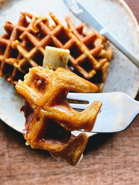 Whipped Honey Butter, Make A Sourdough Starter, Sourdough Pumpkin, Pumpkin Spice Waffles, Whipped Honey, Waffle Ingredients, Seasonal Eating, Discard Recipes, Tummy Yummy