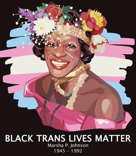 Pride Illustration Art, Black Queer Art, Trans Pride Art, Black Pride Art, Pride Illustration, Pride Artwork, Marsha P Johnson, P Johnson, Lgbtq Art