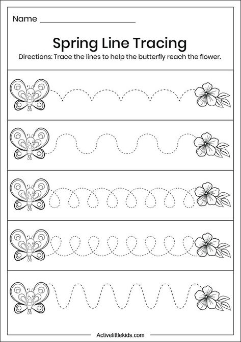 Free spring tracing lines worksheets - Active Little Kids Tracing Worksheets Preschool Free, Matching Worksheets For Preschool, Esl Teaching Elementary, Tracing Lines Worksheets, Spring Color By Number, Letter Writing For Kids, Spot The Difference Printable, Tracing Preschool, Pattern Worksheets For Kindergarten