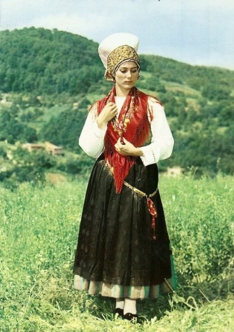 Folk costume from Bohinj, Slovenia | Songs of the East Slovenian Clothing, Europe Culture, Costumes Around The World, Wealthy Women, Folk Clothing, National Dress, European Women, Folk Dresses, Folk Fashion