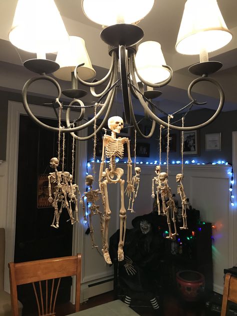 Skeleton Garland, Plastic Skeleton, Halloween Stuff, At The Top, Skeleton, The Top, Ceiling, Ceiling Lights, Halloween