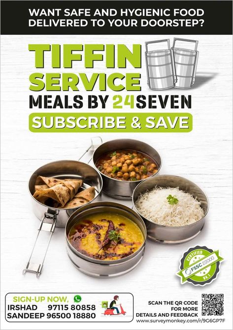 24 seven providing testy meals all over Delhi for food lovers that want “Ghar ka Khana” so if you are looking for that love and testy Khana just like home you can try tiffin service meals by 24 seven. Tiffin Service Poster, Tiffin Menu, Ghar Ka Khana, Tiffin Ideas, Tiffin Service, Desi Khana, Recipe Photo, Tiffin Recipe, Kitchen Logo