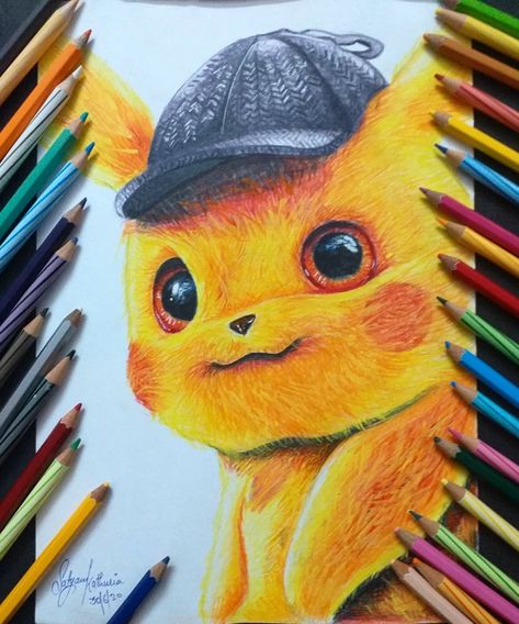 Disney Realistic Art, Pikachu Drawing Sketch, Realistic Pikachu, Hyper Realistic Sketches, Pikachu Sketch, Pikachu Painting, Hyper Realistic Art, Hyper Realistic Drawing, Colored Pencil Artwork Ideas