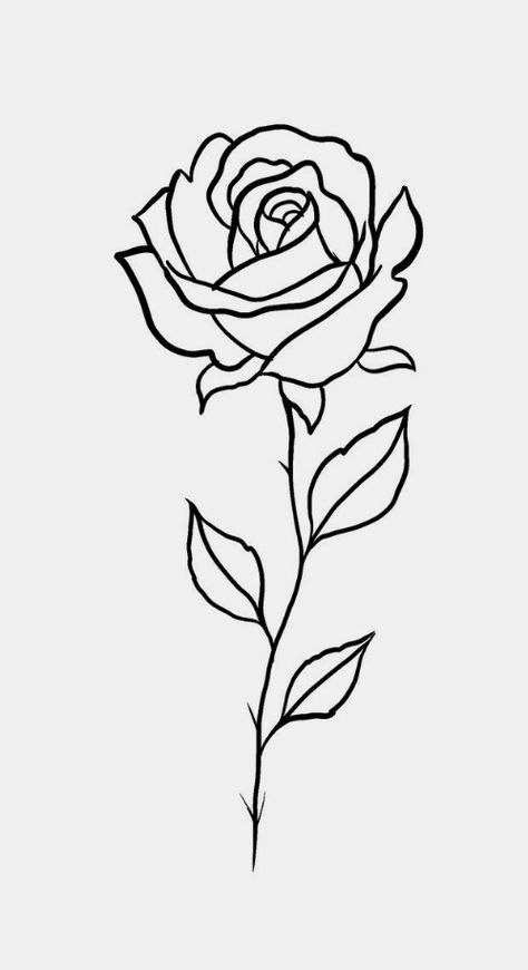 Bullet Tattoo, Easy Tattoos To Draw, Rose Drawing Simple, Stick Poke Tattoo, Small Rose Tattoo, Tattoo Design Book, Rose Drawing, Simple Rose