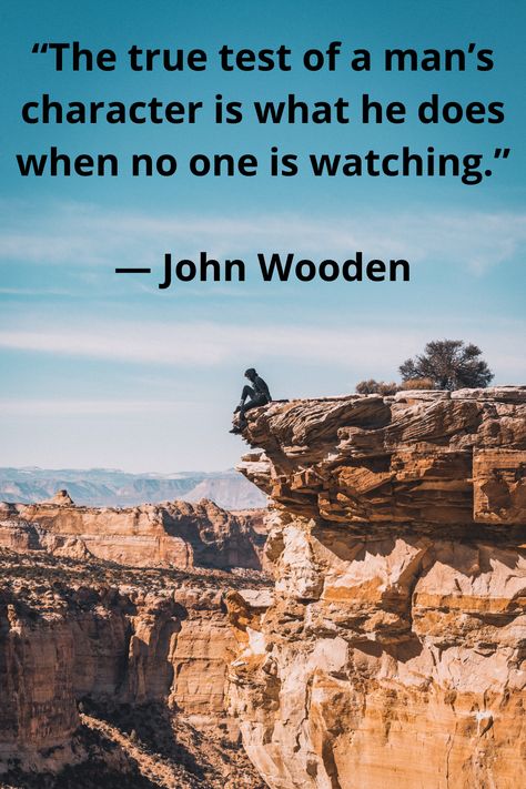 A person's Character is important to one's Success. #Success #Character #Quote #JohnWooden #Johnwoodenquote #Sccessfulpeople #Characterquote #Characteristic #Successful #Successfulliving #Motivation #Inspiration #Entrepreneur #Entrepreneurship101 #Topgunsuccess John Wooden Quotes, John Wooden, True Character, Important Quotes, Character Quotes, Man Character, Motivation Inspiration, Natural Landmarks, Quotes