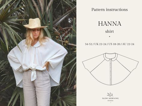 Digital sewing pattern, Digital shirt PDF sewing pattern for women, blouse sewing pattern for women, Boho blouse sewing pattern, DIY summer Sewing Terms, Blouse Sewing Pattern, Blouse Sewing, Diy Summer, Small Clothes, Blouse Pattern Sewing, Boho Blouse, Print Layout, Women Blouse