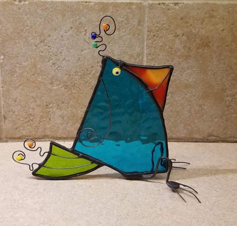 Stained Glass Scrappy Birds, Stained Glass Duck, Scrappy Birds, Stained Glass Patterns Free, Fused Glass Artwork, Making Stained Glass, Stained Glass Birds, Glass Mosaic Art, Glass Art Projects