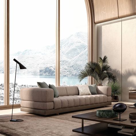 TURRI: Domus sofa is the perfect solution to en ... Cube Bedside Table, Luxury Dining Room, Sofa Storage, Small Sofa, Design Del Prodotto, Ginger Jar, Italian Furniture, Bedroom Accessories, Designer Furniture