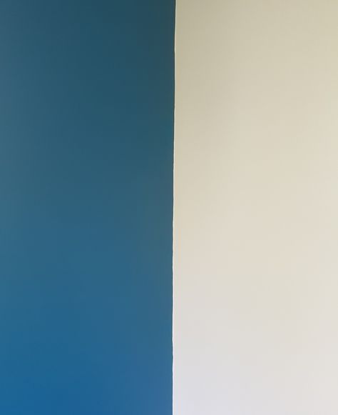 Dulux teal tension and gentle fawn painted on a wall Dulux Teal Tension, Teal Tension Dulux Paint, Dulux Teal, Blue Feature Wall, Dulux Paint Colours, Teal Living Rooms, Box Room, Feature Wall Living Room, Colour Themes