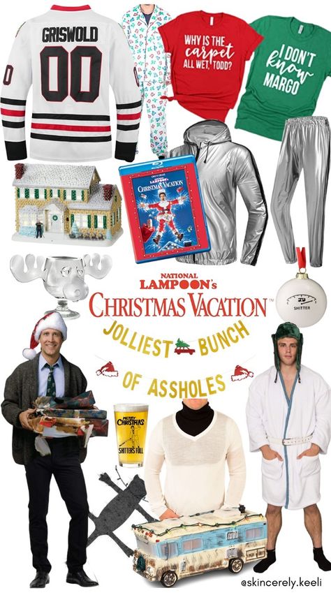 National Lampoons Christmas Vacation Costume Ideas, Christmas Vacation Decorations Outdoor, Diy Griswold Christmas Decorations, Christmas Vacation Gift Ideas, Griswold Halloween Costume, National Lampoon Christmas Party Costumes, Christmas Vacation Parade Float Ideas, Christmas Vacation Movie Decorations, Christmas Vacation Party Costumes