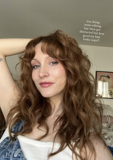 Natural Waves With Bangs, Curly Wavy Hair Bangs, Layered Wavy Hair With Bangs, Long Wavy Hair With Bangs, Curls With Bangs, Long Wavy Haircuts, Bangs Wavy, Bangs Wavy Hair, Wavy Bangs