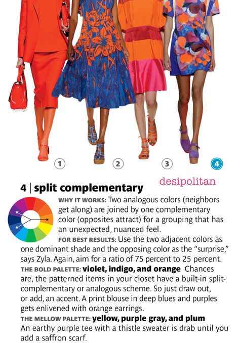 Complementary Colors Fashion, Complementary Color Scheme, Split Complementary Color Scheme, Analogous Color, Analogous Color Scheme, Split Complementary Colors, Split Complementary, Color Combinations For Clothes, Monochromatic Color Scheme