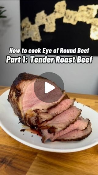 Angus Nguyen on Instagram: "Make the toughest cut of beef tender & juicy! 🥩 

This eye of round beef was $25 for 6.5 pounds of beef!! Don’t be too afraid of cooking it - even though its a very lean cut, as long as you use proper cooking techniques you can get a very tender and juicy result!

Ingredients:
3 lb (1.36 kg) eye of round roast
1-2 tbsp neutral oil
Use your favorite seasoning (I used @odenskitchen916)

Instructions:

Preheat Oven to 475°F (245°C): Preheat your oven while preparing the roast.

Season the Roast & Rest: generously season the roast with your favourite rub (make sure it’s one with salt), then let it rest for 1 hour to absorb flavour. Afterward, transfer to a roasting pan and spray all over with oil.

High-Heat Roast (Sear): Place the roast in a roasting pan or on a r Beef Roast In The Oven, Eye Of Round Roast Recipes, Eye Of Round Roast, Eye Of Round, Tender Roast Beef, Round Roast, Beef Cuts, Roast Recipes, Pan Seared