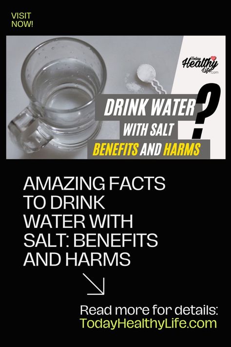 While people drink water with salt, they can’t help but get wary about the outcomes they might face later. Saltwater is neither all good nor all bad. There are both benefits and harms to drinking water with salt. It depends on the amount of water intake and the person’s health condition. Here, we’ll discuss both the benefits and harms of drinking saltwater. more... Drinking Salt Water, Salt Benefits, Benefits Of Drinking Water, Body Toxins, Increase Blood Pressure, Stomach Issues, How To Get Rid Of Pimples, Water Intake, Help Losing Weight