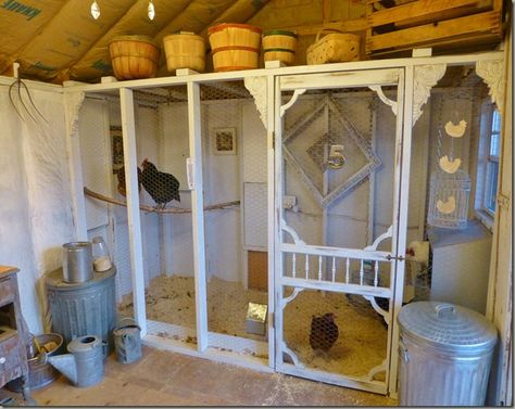 what I want the inside of my coop shed to look like!  But my nest boxes intergrated into the wire wall to access from here. Divided Chicken Coop Room Dividers, Chicken Enclosure, Quail Coop, Urban Chicken Farming, Cute Chicken Coops, Easy Chicken Coop, Chicken Shed, Chicken Barn, Nest Boxes