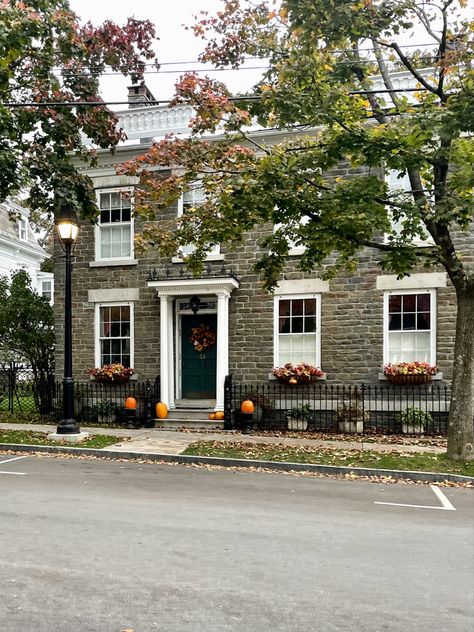 October Vibes Walk Pumpkin Mum Northeast Fall Aesthetic Historic Colonial Leaves Old Home Srone House Autumn Upstate New York Upstate New York Homes, Upstate New York Aesthetic, October Vibes, Usa House, Save File, New York Homes, Old Home, New York Aesthetic, Stone Houses