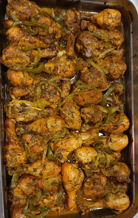 🍤🍝juicy bahamian cooked food🍝🍤 | Baked Lemon Butter Chicken Drumsticks | Facebook Baked Chicken Drumstick Recipes, Butter Baked Chicken, Baked Drumsticks, Bahamian Food, Lemon Butter Chicken, Tropical Food, Cooked Food, Food Babe, Exotic Food