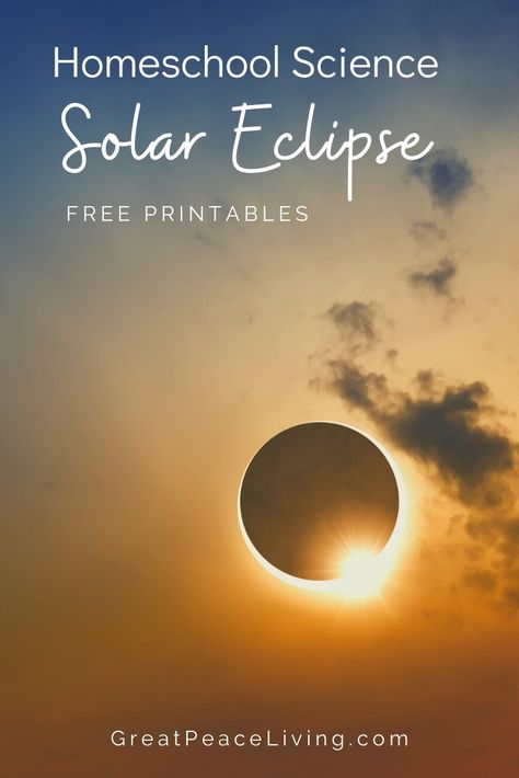 Learn about Solar Eclipses for Homeschool Science Total Eclipse Homeschool, Solar Eclipse Bible Lesson, Solar Eclipse Science Experiment, Solar Eclipse Unit Study, Solar Eclipse Homeschool, Solar Eclipse Projects For Kids, Eclipse Homeschool, Solar Eclipse Activities For Kids, Solar Eclipse Facts