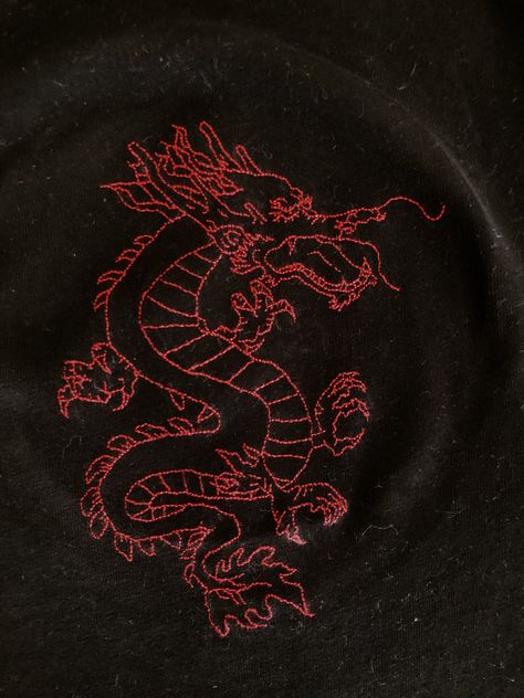 Dragon Embroidery, Embroidery Hoodie, 자수 디자인, Handmade Embroidery, Chinese Dragon, Dragon Art, Free Embroidery, Dots Pattern, Tshirt Designs