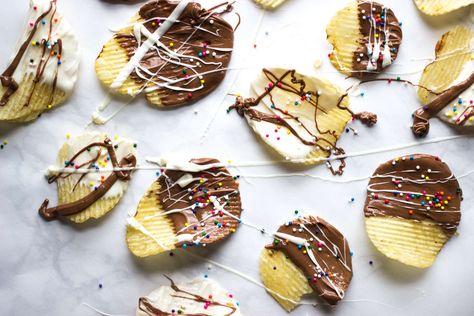 Chocolate Covered Potato Chips, Food Innovation, North Dakota, Potato Chips, Caramel Apples, Chocolate Covered, In America, Writers, Potato