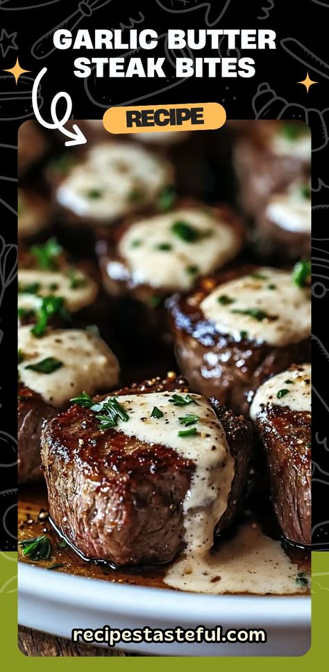 Tender sirloin steak bites cooked in a rich garlic butter and Parmesan cream sauce, perfect for a quick and satisfying meal. Steak Bites Cream Sauce, Beef Sirloin Steak Tips Recipes, Sirloin Steak Meals, Angus Top Sirloin Steak Recipes, Tender Steak Tips, Sirloin Strip Steak Recipes Crock Pot, Boneless Top Sirloin Steak Recipes, Beef Loin Sirloin Steak Recipes, Bottom Sirloin Steak Recipes