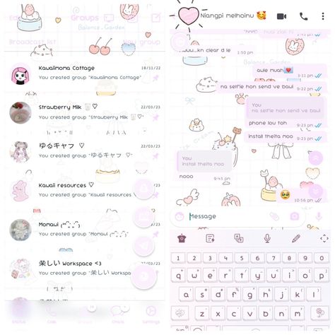 Cute theme Messenger Theme, Telegram Themes Aesthetic Cute, Telegram Chat Theme, Telegram Theme, Delta Themes, Whatsapp Theme, Aesthetic Letters, Themes App, Cute Themes